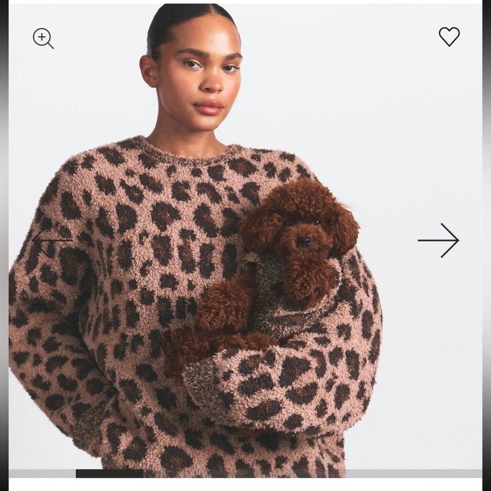 Skims limited edition sienna leopard print sweater  Size XS